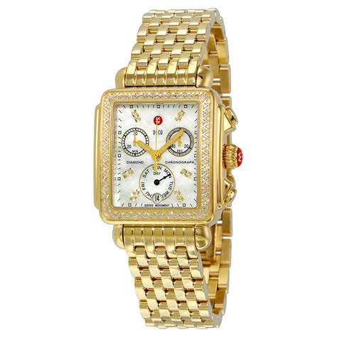 fake michele watches|michele gold watch with diamonds.